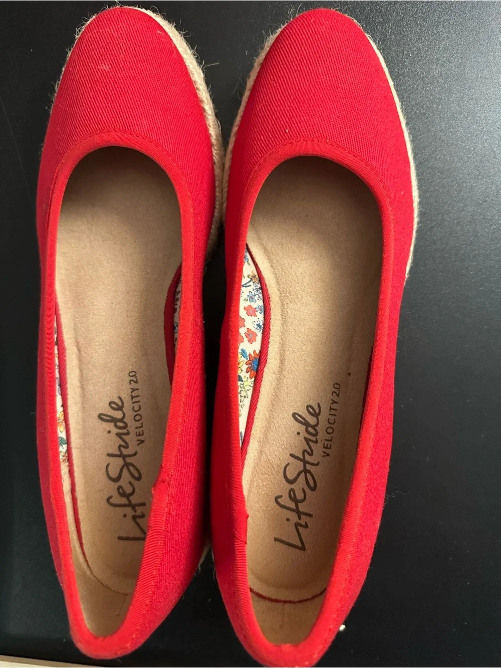 Life Stride Red Canvas Espadrille